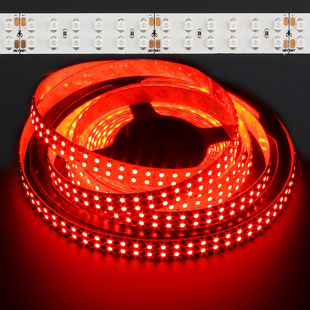 ECOLUX 24W 12V 3528 Red LED Strip, Non-Waterproof Indoor Accent Lighting Tape, Flexible 12V LED Ribbon for Decorative Mood Lighting with Long Life